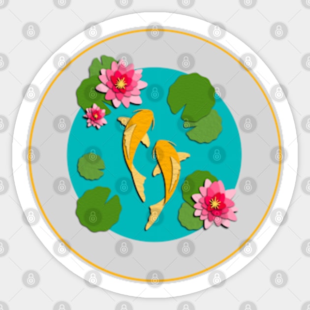 Koi Pond Sticker by IJ